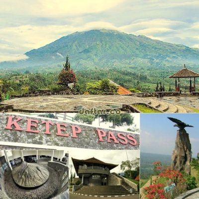 Gambar Pemandangan Gunung Merapi, Merbabu di Ketep Pass