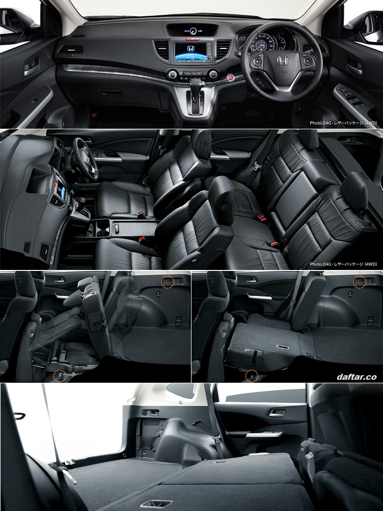 Interior Honda CRV Gen 4: Dashboard, Seats, Bagage